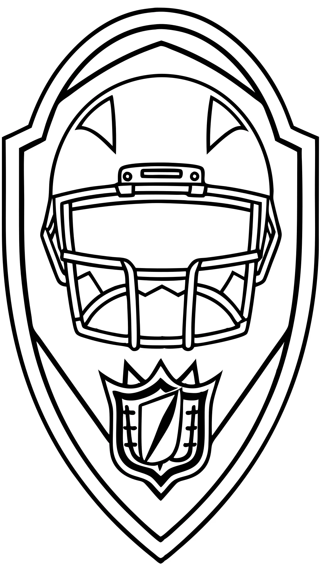 coloriages pour les casques de football